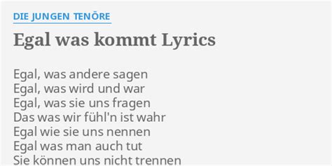 egal songtext